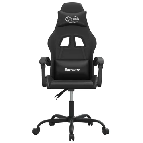 Okretna Gaming stolica crna od umjetne kože - Crna Bez naslona za noge Cijena