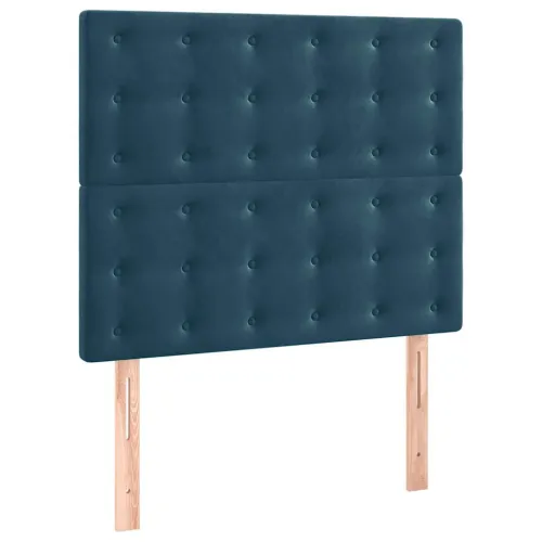 Uzglavlje tamnoplavo 100x5x118/128 cm baršunasto - Tamno plava 100 cm Visoko Cijena