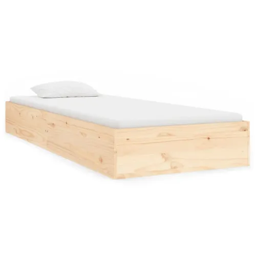 Okvir za krevet od masivnog drva 90 x 190 cm jednokrevetni - Prirodna 90 x 190 cm Cijena