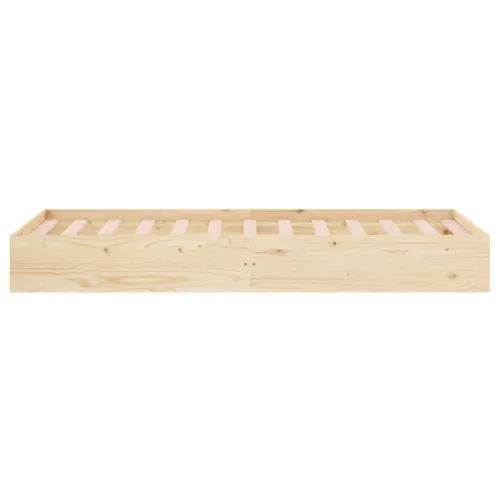 Okvir za krevet od masivnog drva 90 x 190 cm jednokrevetni - Prirodna 90 x 190 cm Cijena