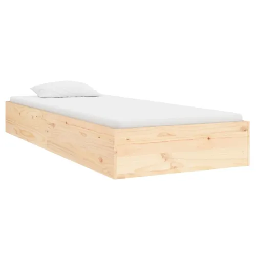Okvir za krevet od masivnog drva 90 x 190 cm jednokrevetni - Prirodna 90 x 190 cm Cijena
