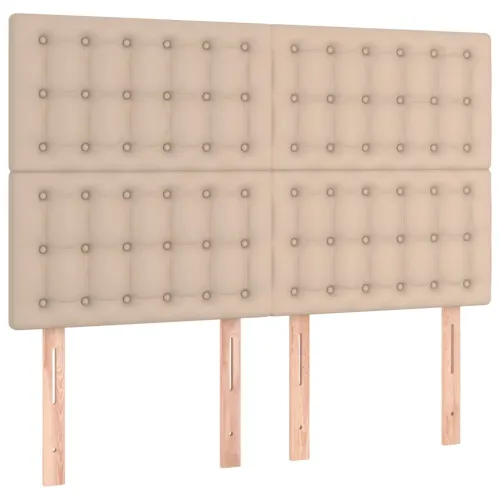 Uzglavlje Cappuccino 144x5x118/128 cm Umjetna koža - Boja cappuccina 144 cm Visoko Cijena