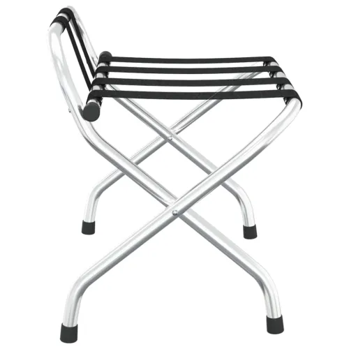 Nosač za prtljagu s naslonom srebrne boje 56x39x52 cm - Crna i srebrna 56 x 39 x 52 cm Cijena