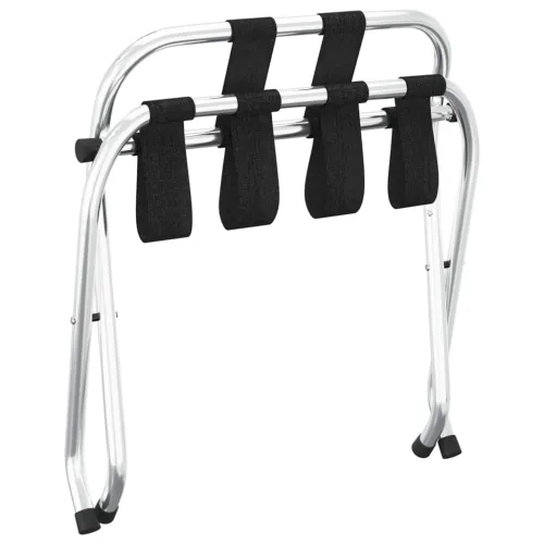 Nosač za prtljagu s naslonom srebrne boje 56x39x52 cm - Crna i srebrna 56 x 39 x 52 cm Cijena