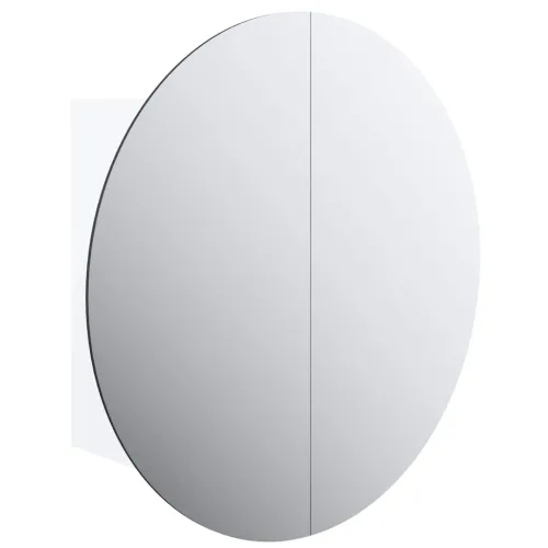 Kupaonski ormarić s okruglim ogledalom LED bijeli 40x40x17,5 cm - Bijela 40 x 40 x 17.5 cm Cijena
