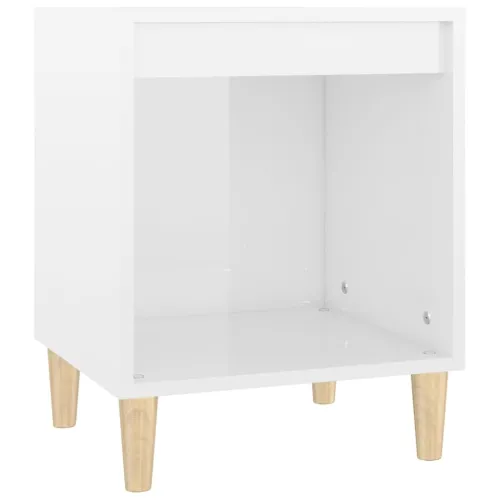 Noćni ormarić sjajni bijeli 40x35x50 cm od konstruiranog drva - Visoko sjajno bijela 1 Cijena