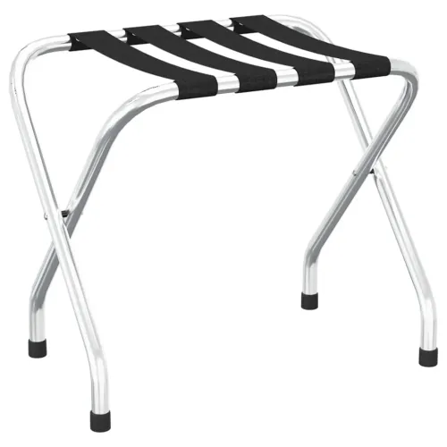 Stalak za prtljagu crno-srebrni 56 x 40 x 49 cm - Crna i srebrna 56 x 40 x 49 cm Cijena
