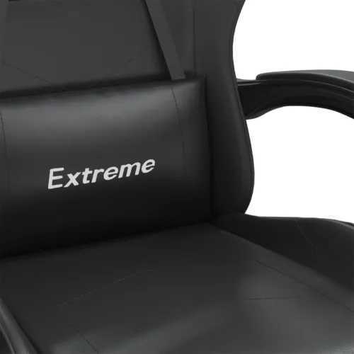 Gaming stolica od umjetne kože crna - Crna Bez naslona za noge Cijena
