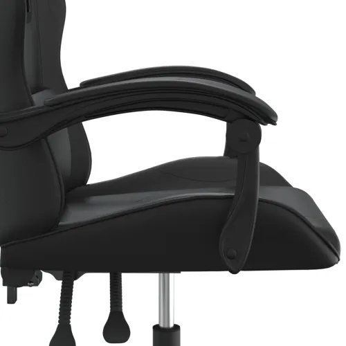 Gaming stolica od umjetne kože crna - Crna Bez naslona za noge Cijena