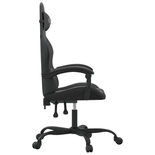Gaming stolica od umjetne kože crna - Crna Bez naslona za noge Cijena