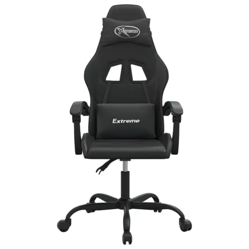 Gaming stolica od umjetne kože crna - Crna Bez naslona za noge Cijena