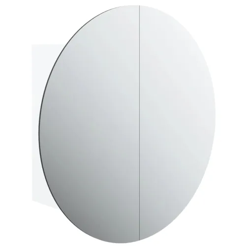 Kupaonski ormarić s okruglim ogledalom LED bijeli 47x47x17,5 cm - Bijela 47 x 47 x 17.5 cm Cijena
