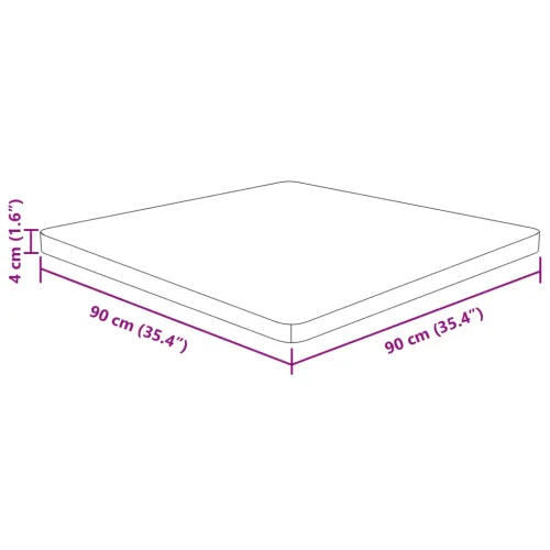 Četvrtasta stolna ploča smeđa 90x90x4 cm tretirana hrastovina - Svjetlosmeđa 90 x 90 x 4 cm Cijena