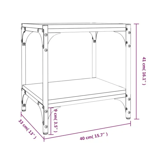 TV ormarić boja hrasta 40x33x41 cm konstruirano drvo i čelik - sonoma hrast 1 40 cm Sonoma hrast Cijena