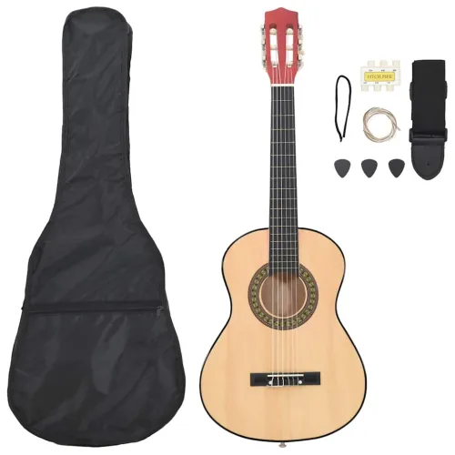 8-dijelni početnički set klasične gitare za djecu 1/2 34”&nbsp;  &nbsp; - Svjetlosmeđa 1/2 34” Cijena
