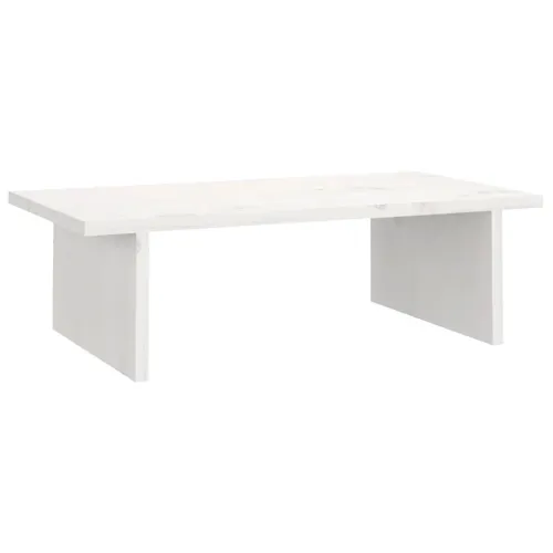 Stalak za monitor bijeli 50 x 27 x 15 cm od masivne borovine - Bijela 50 x 27 x 15 cm Bijela 50 x 27 x 15 cm Cijena