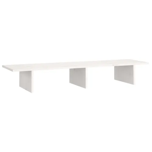 Stalak za monitor bijeli 100x27x15 cm od masivne borovine - Bijela 100 x 27 x 15 cm Bijela 100 x 27 x 15 cm Cijena