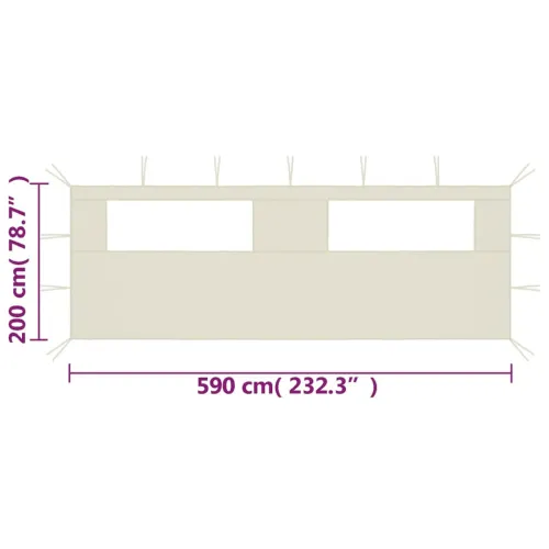 Bočni zid za sjenicu s prozorima 6 x 2 m krem - Krema 6 x 2 m Cijena