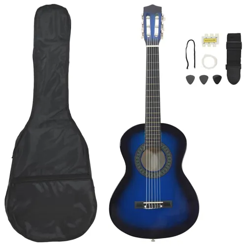 8-dijelni set klasične gitare za početnike plavi 1/2 34 ”&nbsp;   - Plava 1/2 34” Cijena