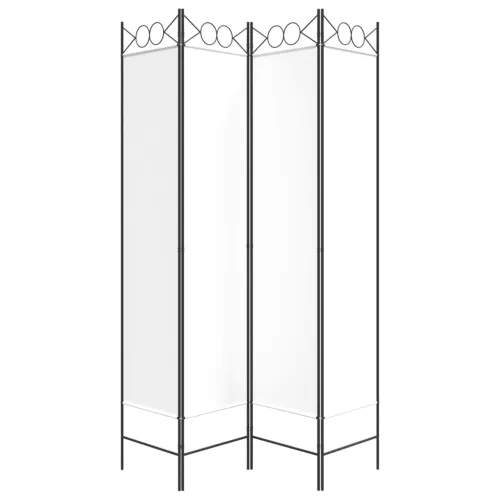 Paravan - Sobna pregrada s 4 panela bijela 160 x 200 cm od tkanine - Bijela 160 x 200 cm Cijena