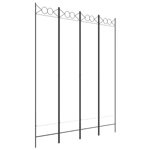 Paravan - Sobna pregrada s 4 panela bijela 160 x 200 cm od tkanine - Bijela 160 x 200 cm Cijena