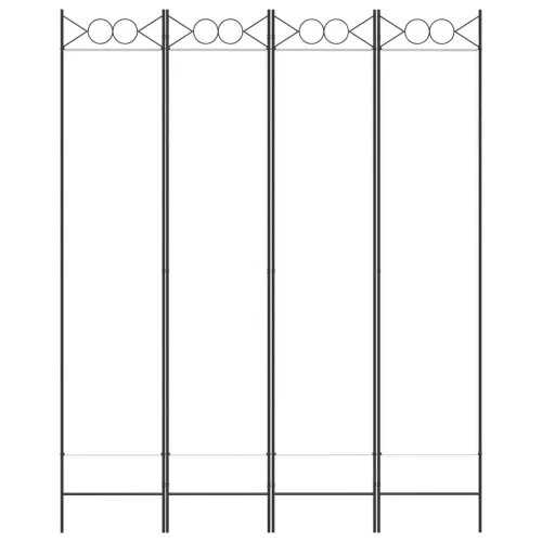 Paravan - Sobna pregrada s 4 panela bijela 160 x 200 cm od tkanine - Bijela 160 x 200 cm Cijena