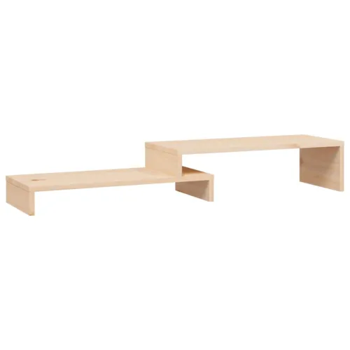 Stalak za monitor (52 - 101) x 22 x 14 cm od masivne borovine - Prirodna Prirodna Cijena