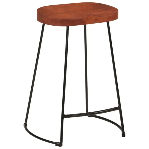 Barski stolci Gavin 2 kom 45 x 40 x 63 od masivnog drva manga - Smeđa 45 x 40 x 62 cm masivno drvo manga Cijena