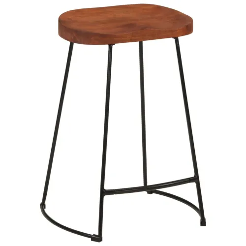 Barski stolci Gavin 2 kom 45 x 40 x 63 od masivnog drva manga - Smeđa 45 x 40 x 62 cm masivno drvo manga Cijena