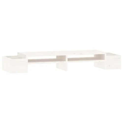 Stalak za monitor bijeli 100 x 27,5 x 15 cm od masivne borovine - Bijela 100 x 27.5 x 15 cm Bijela 100 x 27.5 x 15 cm Cijena