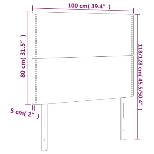 Uzglavlje tamno sivo 100x5x118/128 cm tkanina - Tamno siva 100 cm Visoko Cijena