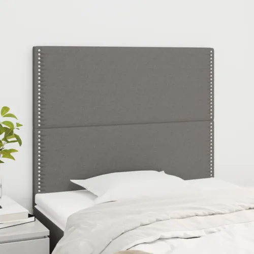Uzglavlje tamno sivo 100x5x118/128 cm tkanina - Tamno siva 100 cm Visoko Cijena