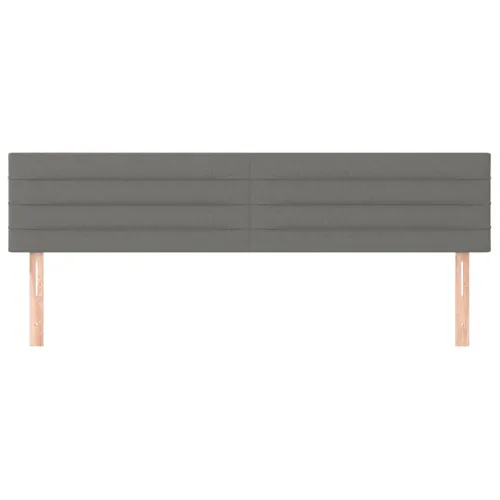 Uzglavlja tamnosiva 200x5x78/88 cm od tkanine - Tamno siva 200 cm Nisko Cijena