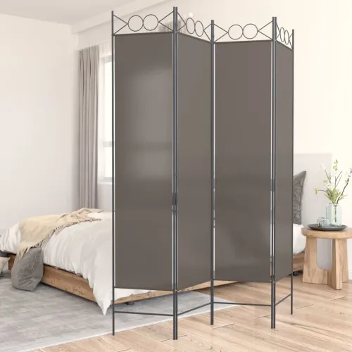 Paravan - Sobna pregrada s 4 panela antracit 160 x 200 cm od tkanine - Antracit 160 x 200 cm Cijena