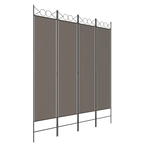 Paravan - Sobna pregrada s 4 panela antracit 160 x 200 cm od tkanine - Antracit 160 x 200 cm Cijena
