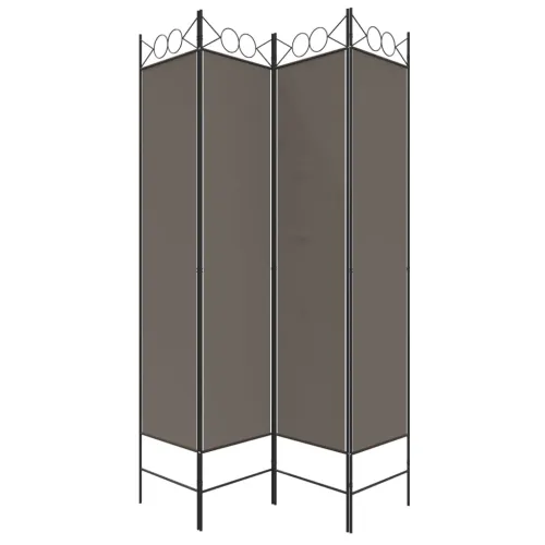 Paravan - Sobna pregrada s 4 panela antracit 160 x 200 cm od tkanine - Antracit 160 x 200 cm Cijena
