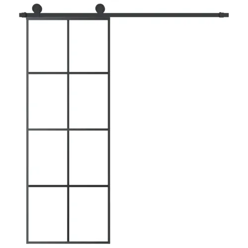 Klizna vrata s priborom 76 x 205 cm od ESG stakla i aluminija - 76 x 205 cm Mreže 4 x 2 Cijena