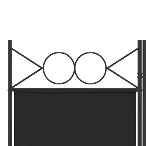 Paravan - Sobna pregrada s 4 panela crna 160 x 200 cm od tkanine - Crna 160 x 200 cm Cijena