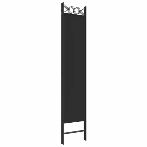 Paravan - Sobna pregrada s 4 panela crna 160 x 200 cm od tkanine - Crna 160 x 200 cm Cijena