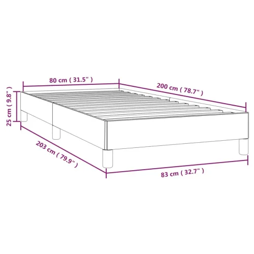 Okvir za krevet sivi 80 x 200 cm od umjetne kože - Siva 80 x 200 cm 25 cm Siva Cijena