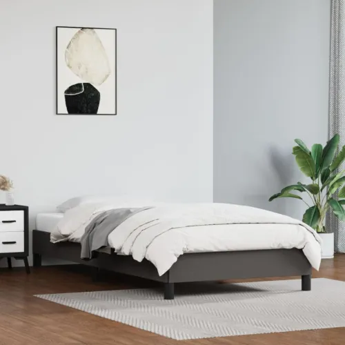 Okvir za krevet sivi 80 x 200 cm od umjetne kože - Siva 80 x 200 cm 25 cm Siva Cijena