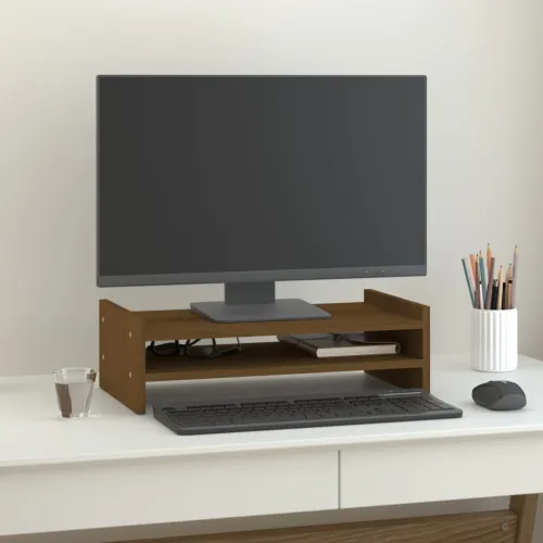 Stalak za monitor boja meda 50 x 27 x 15 cm od masivne borovine - boja meda 50 x 27 x 15 cm Boja meda 50 x 27 x 15 cm Cijena