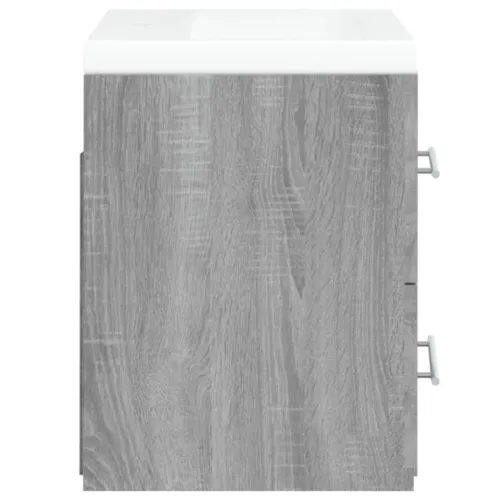 Ormarić s ugrađenim Lavabo - Umivaonikom boja sivog hrasta sonome drveni - Sivi hrast sonoma 60 x 38.5 x 48 cm bez slavine Cijena