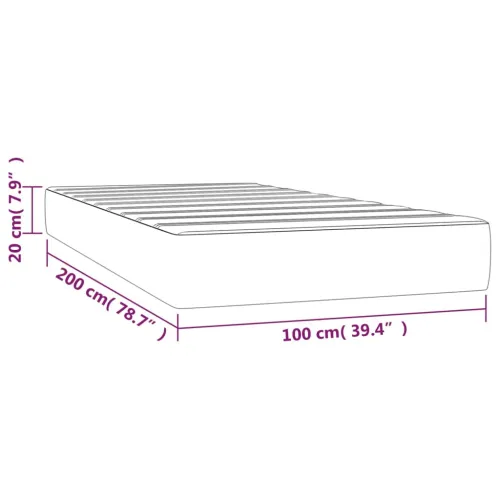 Madrac s oprugama srednje tvrdoće tamnozeleni 100x200x20 cm baršunasti - Tamnozelena 100 x 200 cm Cijena