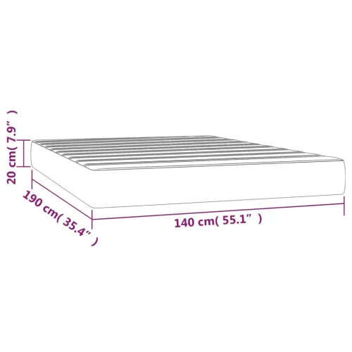 Madrac s oprugama srednje tvrdoće tamnosivi 140 x 190 x 20 cm baršunasti - Tamno siva 140 x 190 cm Cijena