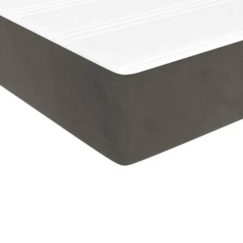 Madrac s oprugama srednje tvrdoće tamnosivi 140 x 190 x 20 cm baršunasti - Tamno siva 140 x 190 cm Cijena