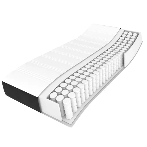 Madrac s džepičastim oprugama srednje tvrdoće crni 140x190x20 cm baršunasti - Crna 140 x 190 cm Cijena