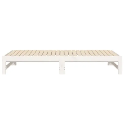 Dnevni ležaj na izvlačenje bijeli 75x190cm masivna borovina - Bijela 75 x 190 cm Cijena