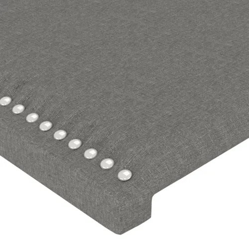 Uzglavlja tamnosiva 200x5x78/88 cm od tkanine - Tamno siva 200 cm Nisko Cijena