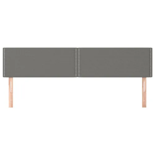 Uzglavlja tamnosiva 200x5x78/88 cm od tkanine - Tamno siva 200 cm Nisko Cijena